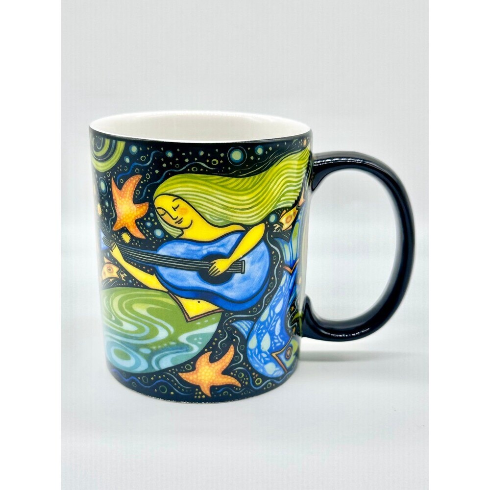Laurel Burch "Ocean Song" ceramic coffee tea mug cup